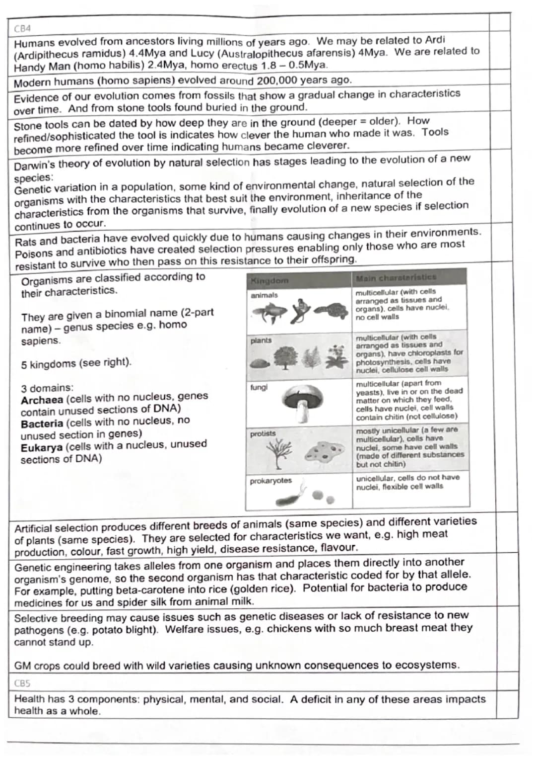 Biology Paper 1
CB1
Image size = magnification x object size
Magnification = objective x eye piece
Resolution is the smallest separation bet