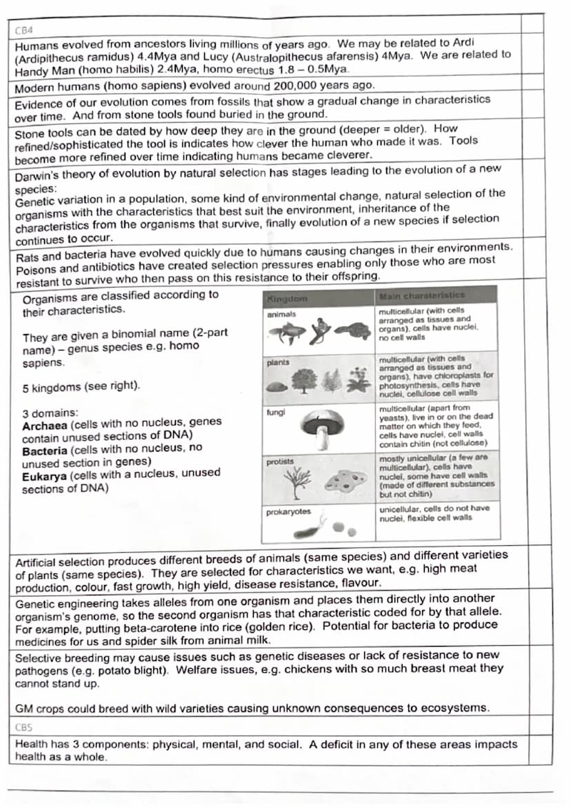 Biology Paper 1
CB1
Image size = magnification x object size
Magnification = objective x eye piece
Resolution is the smallest separation bet
