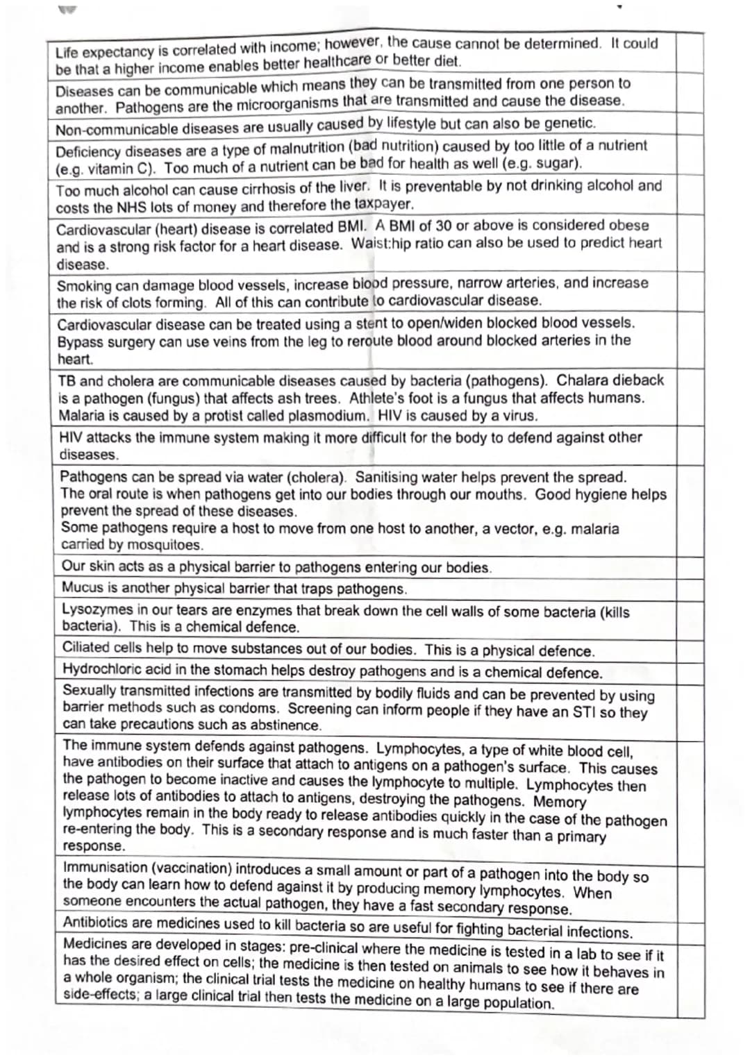 Biology Paper 1
CB1
Image size = magnification x object size
Magnification = objective x eye piece
Resolution is the smallest separation bet