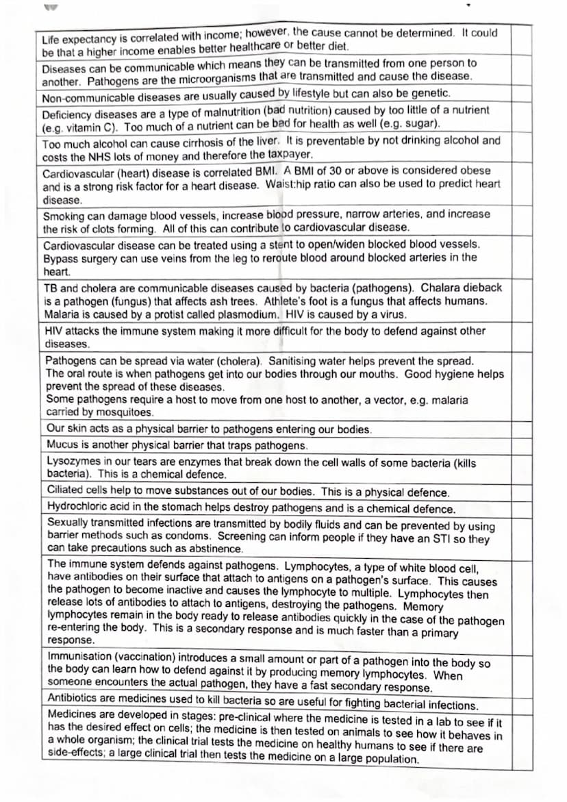 Biology Paper 1
CB1
Image size = magnification x object size
Magnification = objective x eye piece
Resolution is the smallest separation bet
