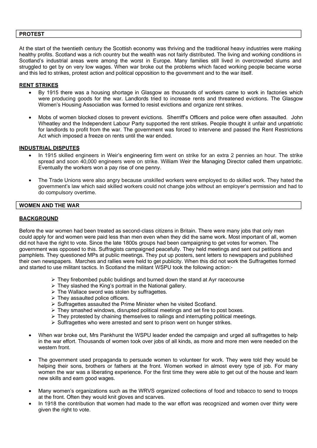 Revision Notes: The Era of the Great War, 1900-1928
Pupil's name:
RECRUITMENT AND PROPAGANDA
BACKGROUND
When Britain went to war in 1914, th