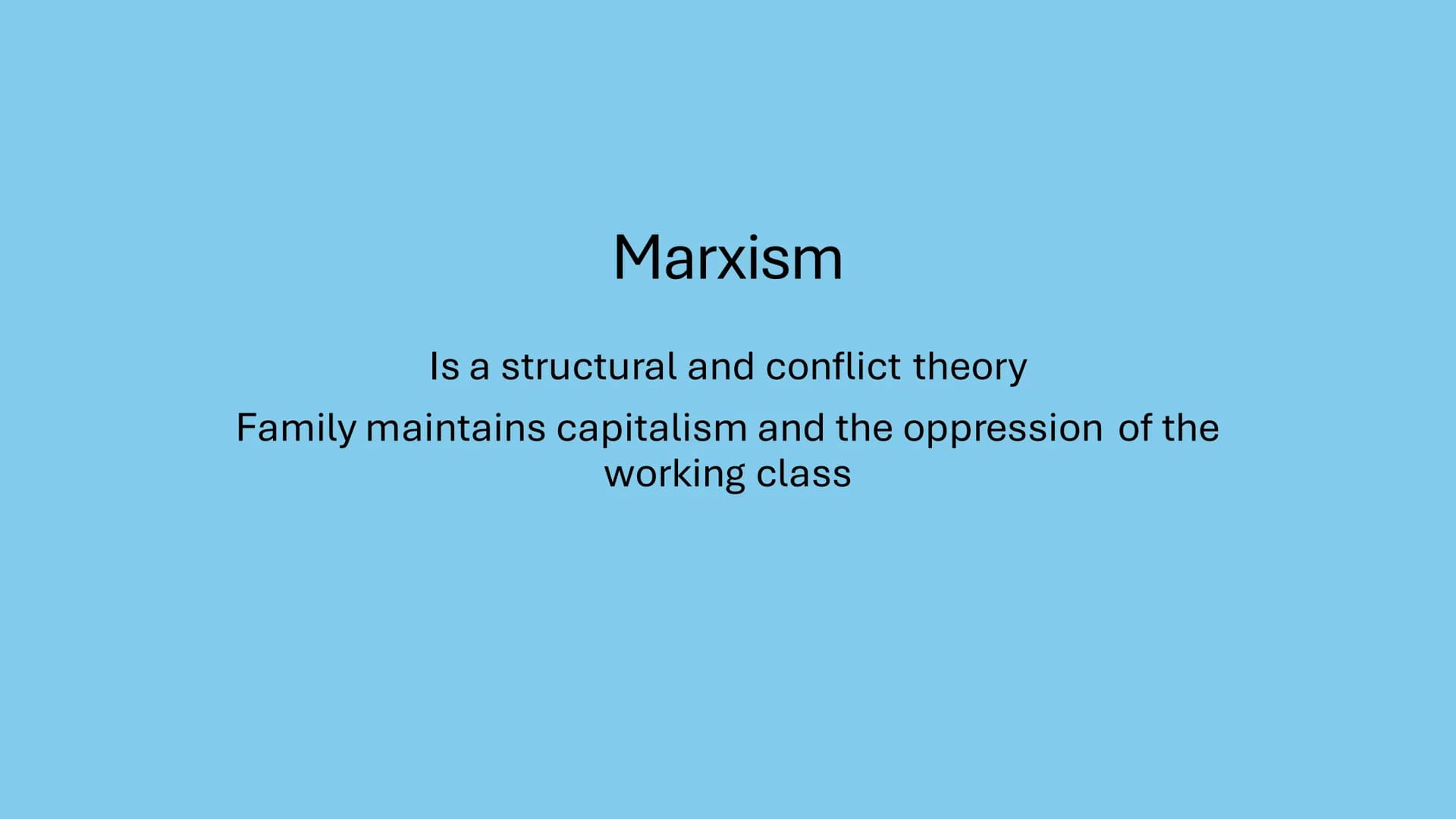 AQA - Family
Covering: functionalism, new right, Marxism, feminism, gender and
domestic labour, postmodernism, personal life, marriage & div