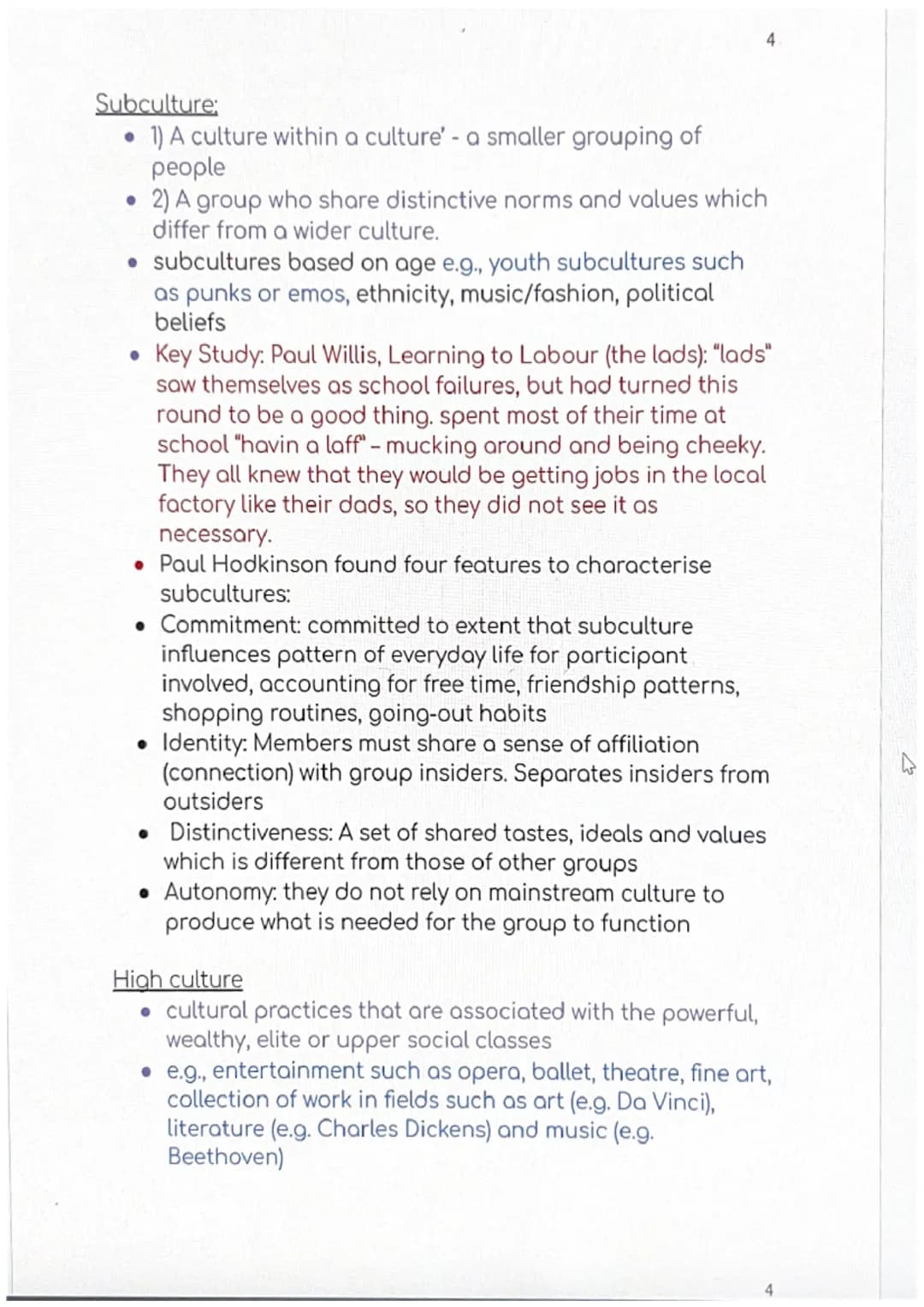 Socialisation, Culture
and Identity H580/1-
Identity and Family Component 1: Section A: Socialisation, Culture and Identity
Key Concepts:
Cu