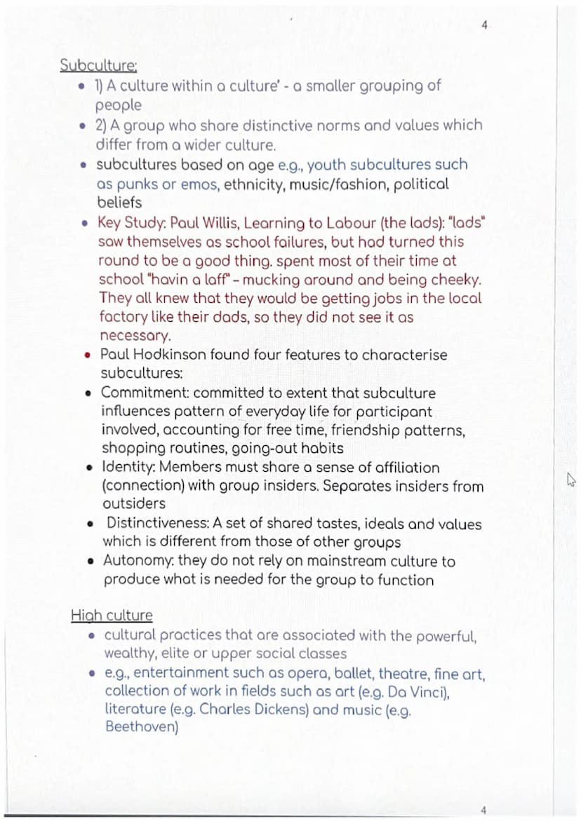 Socialisation, Culture
and Identity H580/1-
Identity and Family Component 1: Section A: Socialisation, Culture and Identity
Key Concepts:
Cu
