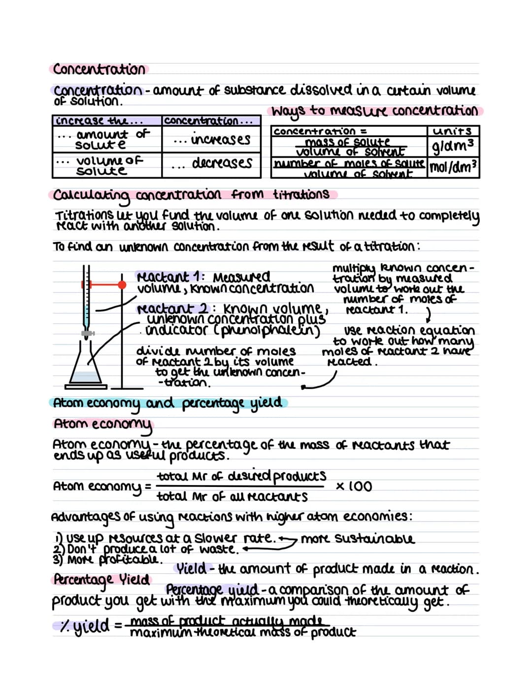 Mass and the mole
Relative formula mass
Relative formula mass (Mr) - sum of all the relative atomic masses (Ar) of
the atoms in the molecula