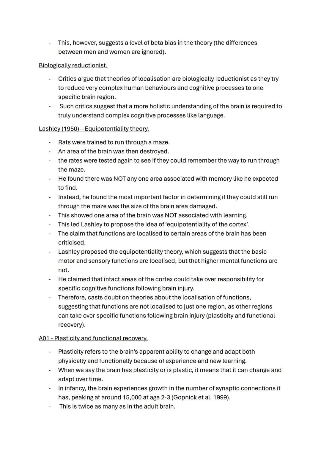 Biopsychology topic notes
The nervous system.
-
A specialised network of cells in the human body.
It is our primary internal communication s