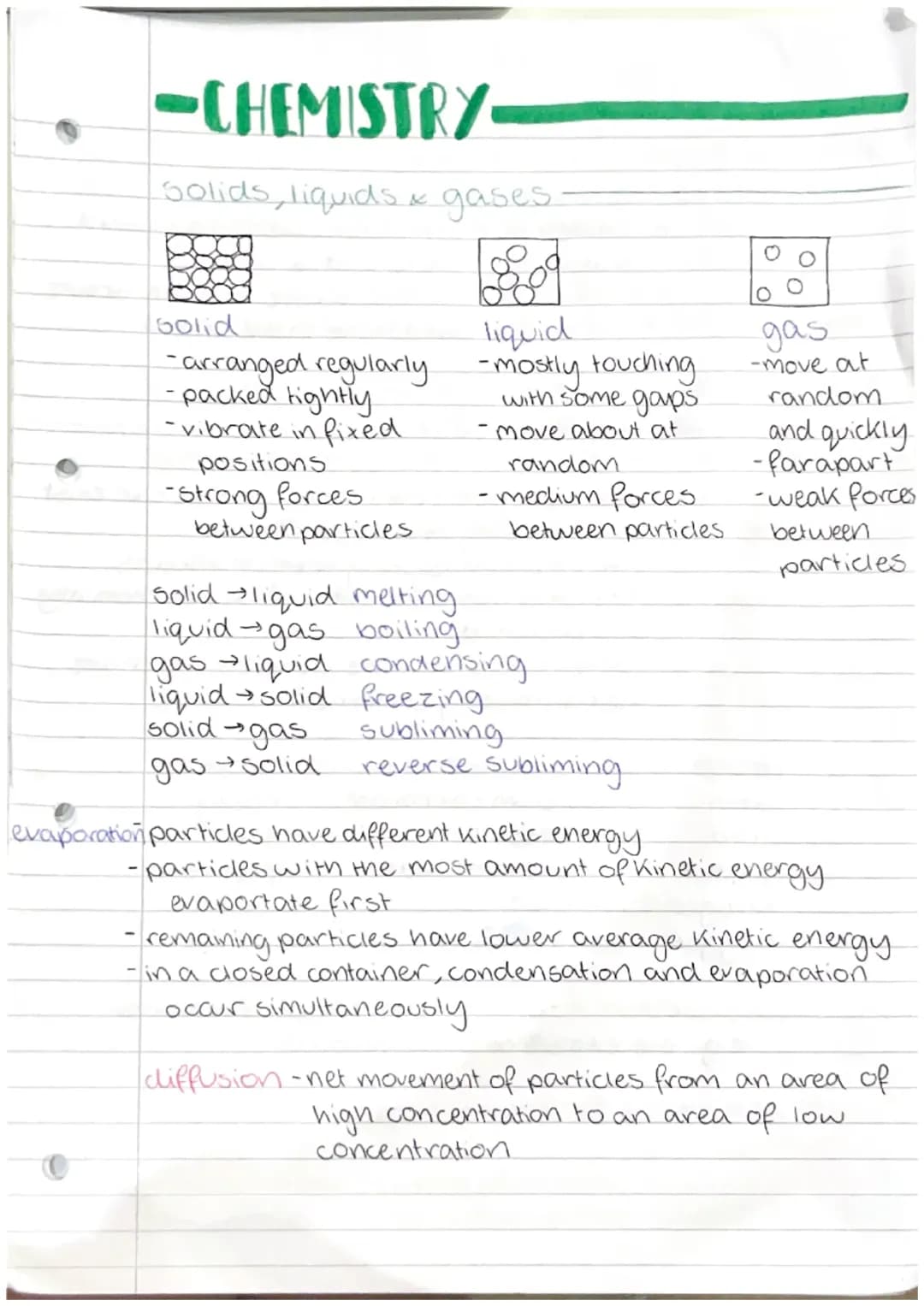 The Best IGCSE Chemistry Notes PDF for 2023: Your Guide to Solids, Liquids and Gases