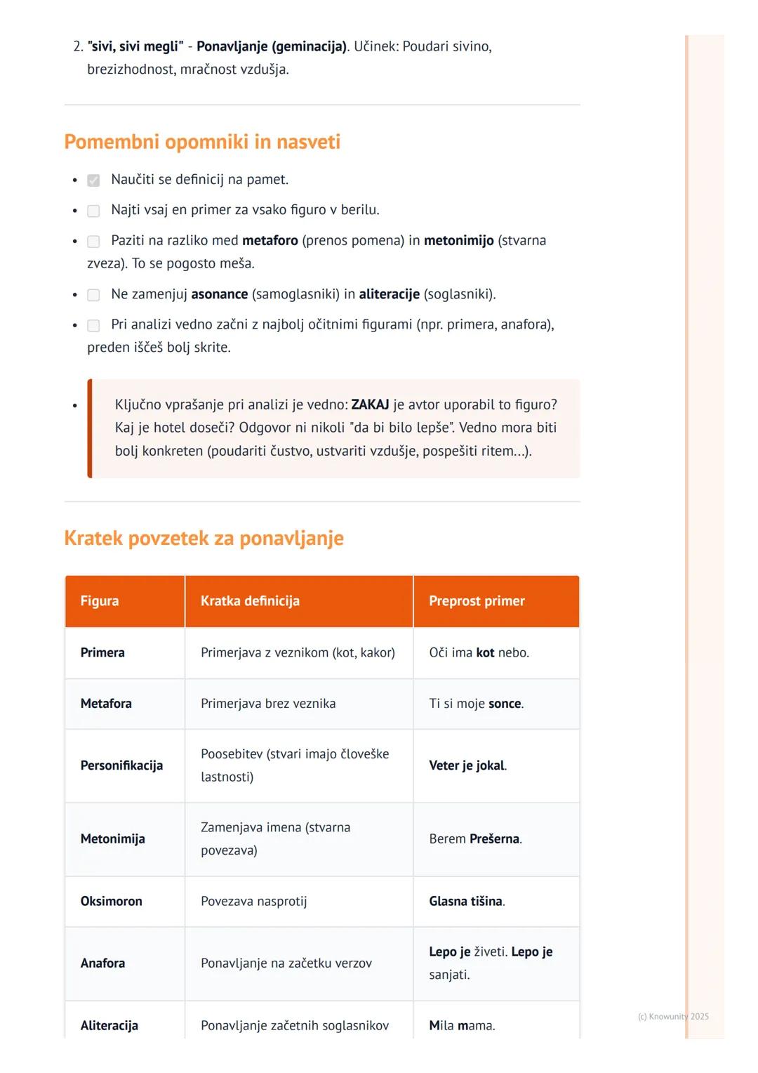 # Retorične Figure in Slogovna
Sredstva

Uvod v retorične figure in slogovna sredstva

To so v bistvu "orodja", ki jih pisatelji in govorci 