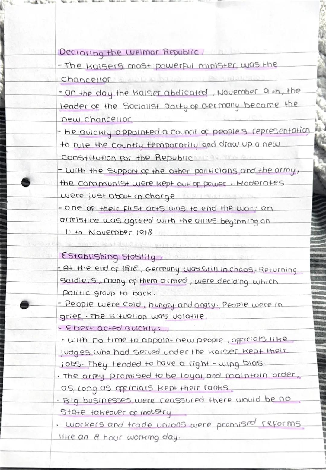 The German Revolution 1918-1919
Germany before 1919
- was a 'young' country
- It had been unified in 1871 as a federation of
other States, S