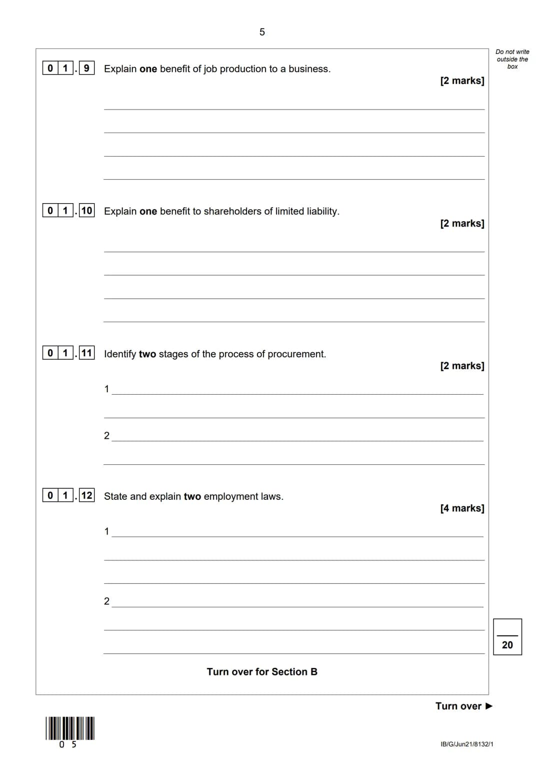 AQA
Please write clearly in block capitals.
Centre number
Surname
Forename(s)
Candidate signature
I declare this is my own work.
Candidate n