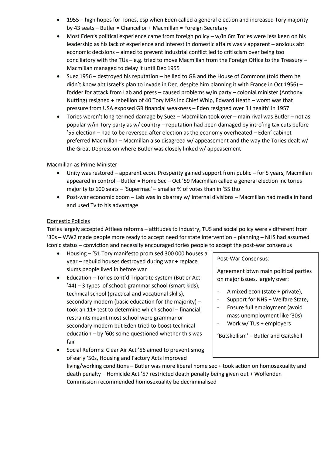 Conservative Governments
Conservative governments and reasons for political dominance
In '51 some Lab were still convinced they'd return to 