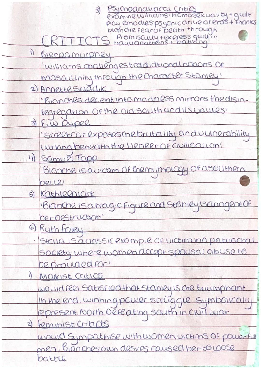 # FANTASY +DELUSION

*   Bianches vourney through cemeteries on the streetcarto
    Fuysianfields represents + fereshadows mental descent
  