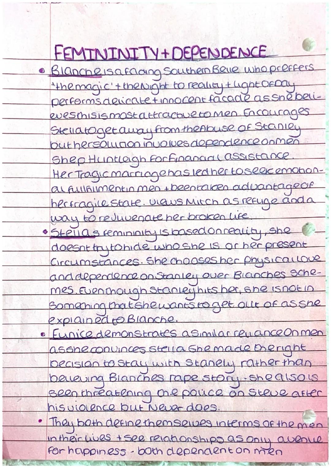 # FANTASY +DELUSION

*   Bianches vourney through cemeteries on the streetcarto
    Fuysianfields represents + fereshadows mental descent
  