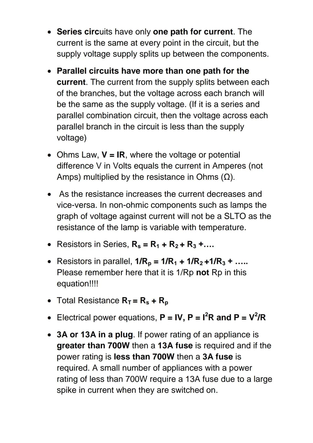 NAT 5 Exam Preparation Checklist
General Aspects
• Always use the Relationships Sheet to check on your
equations.
• Always use the Data Shee