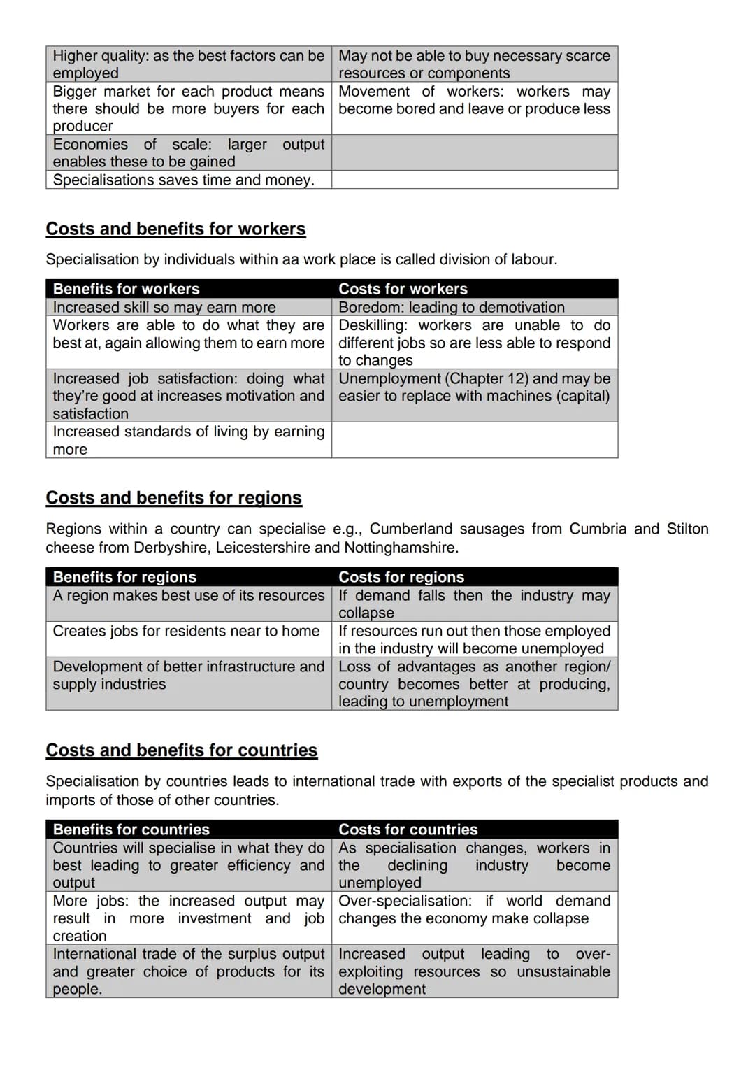 Chapter 3- The role of markets
What is a market?
A market is a way of bringing together buyers and sellers. Below are the main forms.
Type o