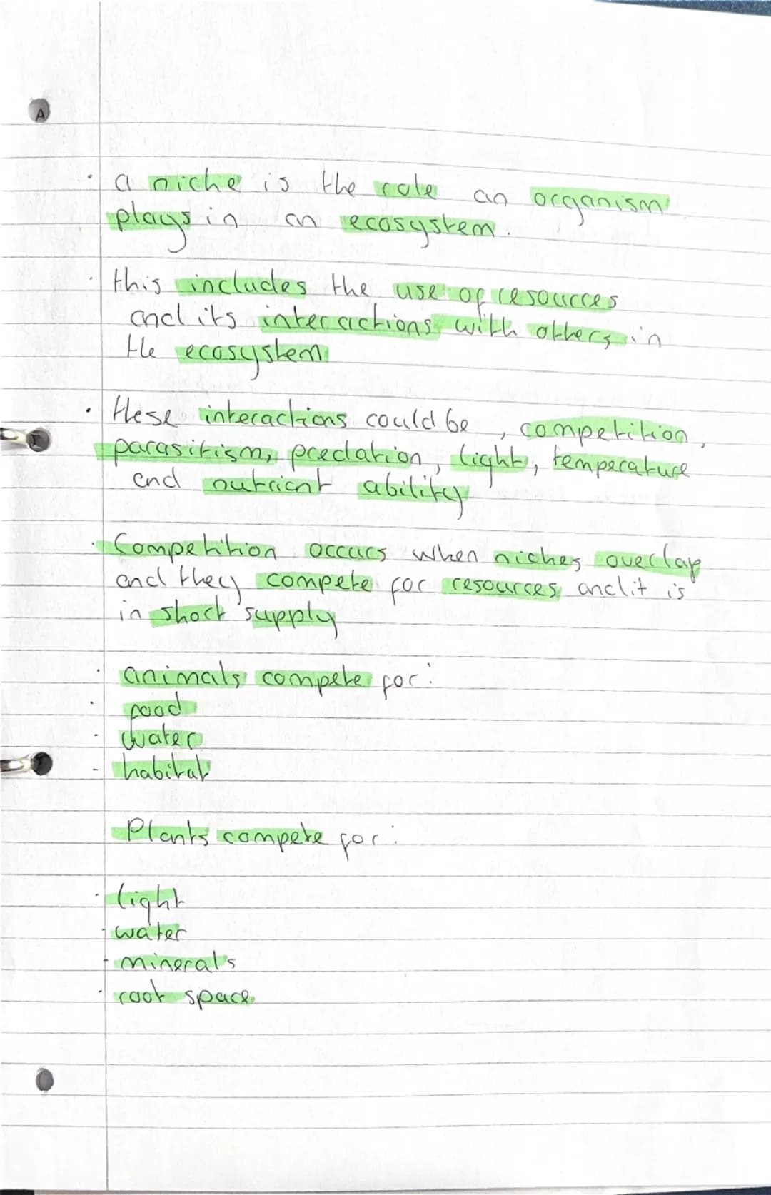 Biology N5
A habitat is the place where an organism
Lives
A population is the number of a type
of organism in an ecosystem
A Community is al