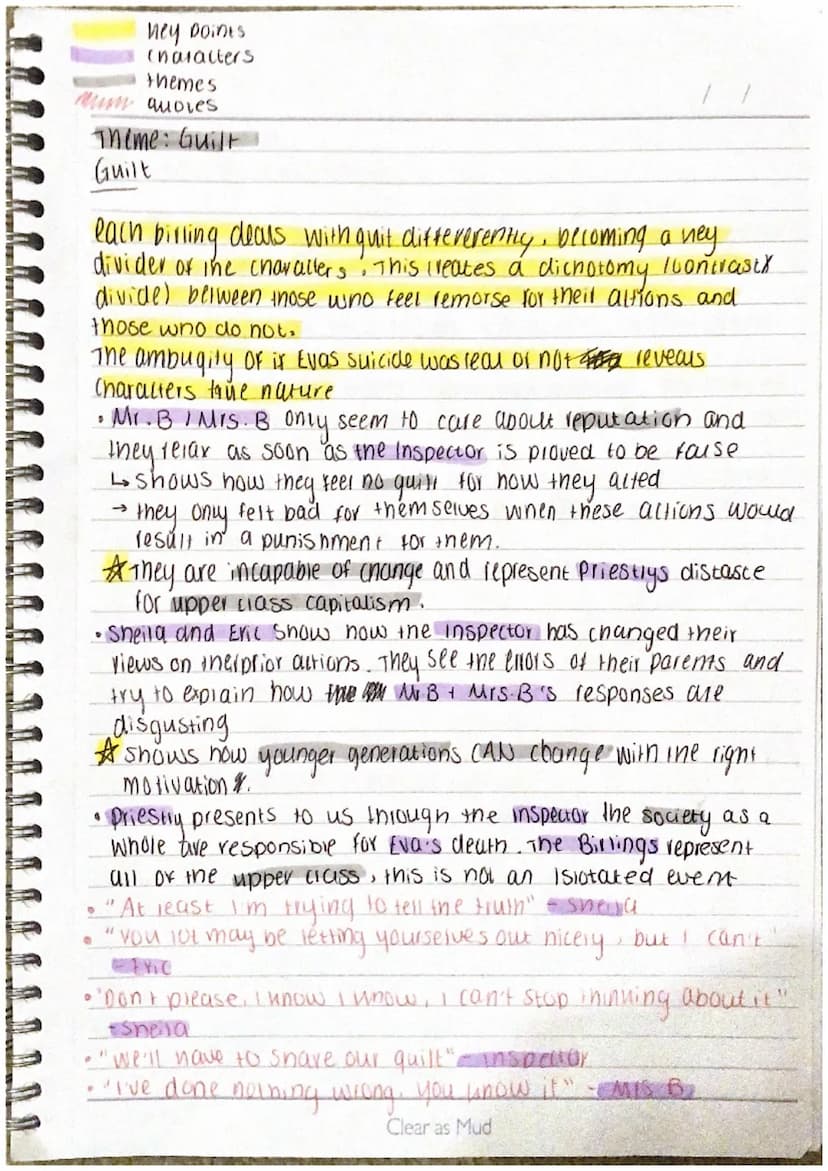 =
= theme
context from play
Character
quote
Examples of each theme in AIC
Social responsibility.
older gen (MI BIMIS. B) don't lave any resp