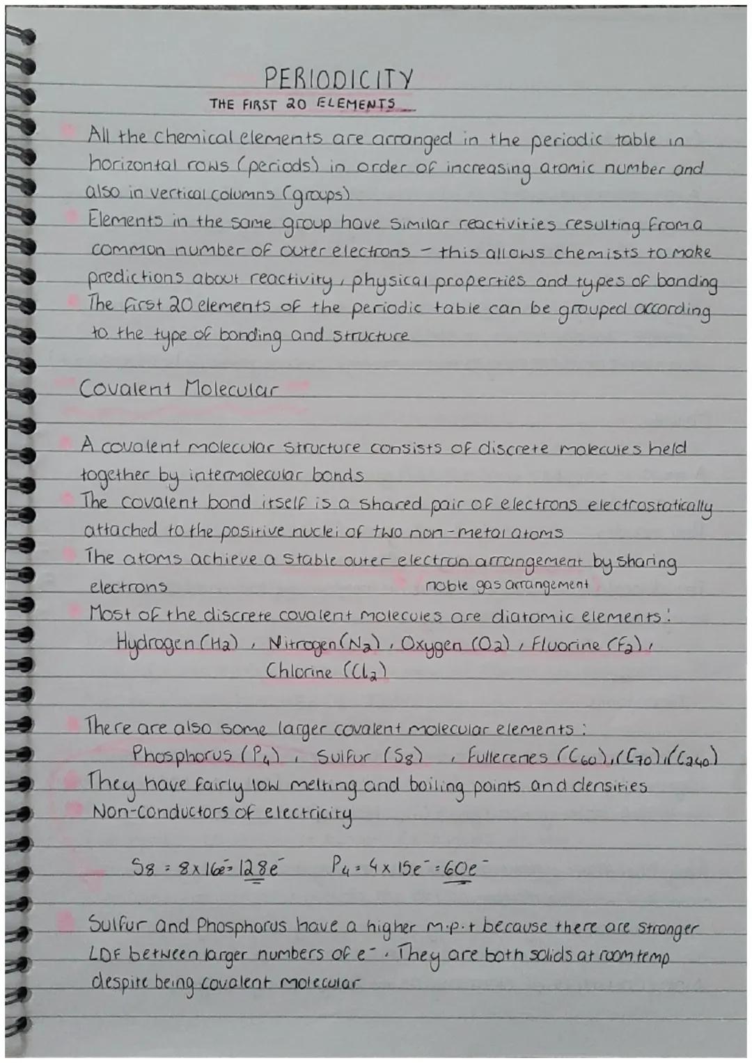 The first 20 elements, Higher Chem