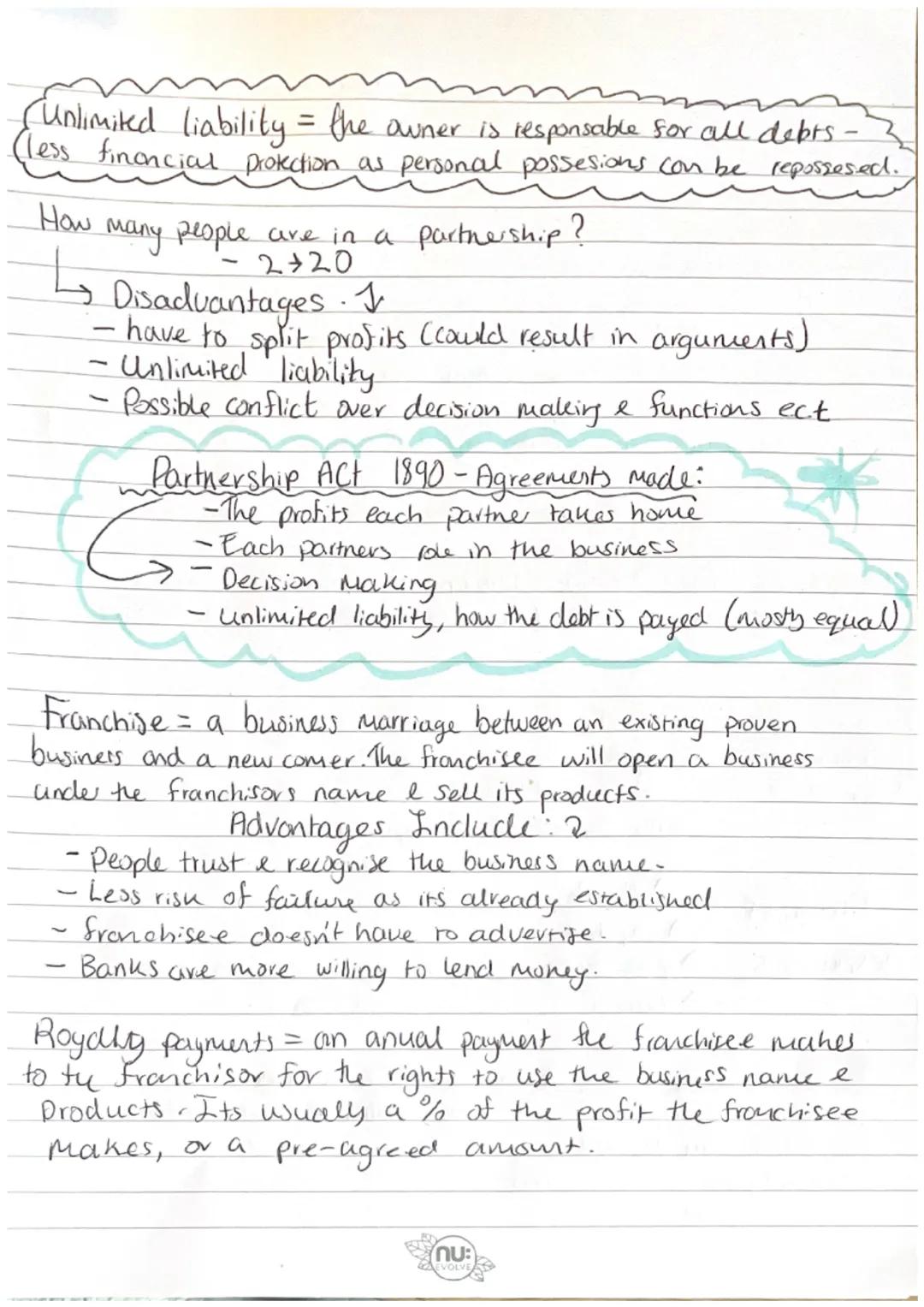 29/4/281
Business Revision Notes - Question one
Exam technique Important!
Name = simply state, no need to explain
Discuss = You must state t