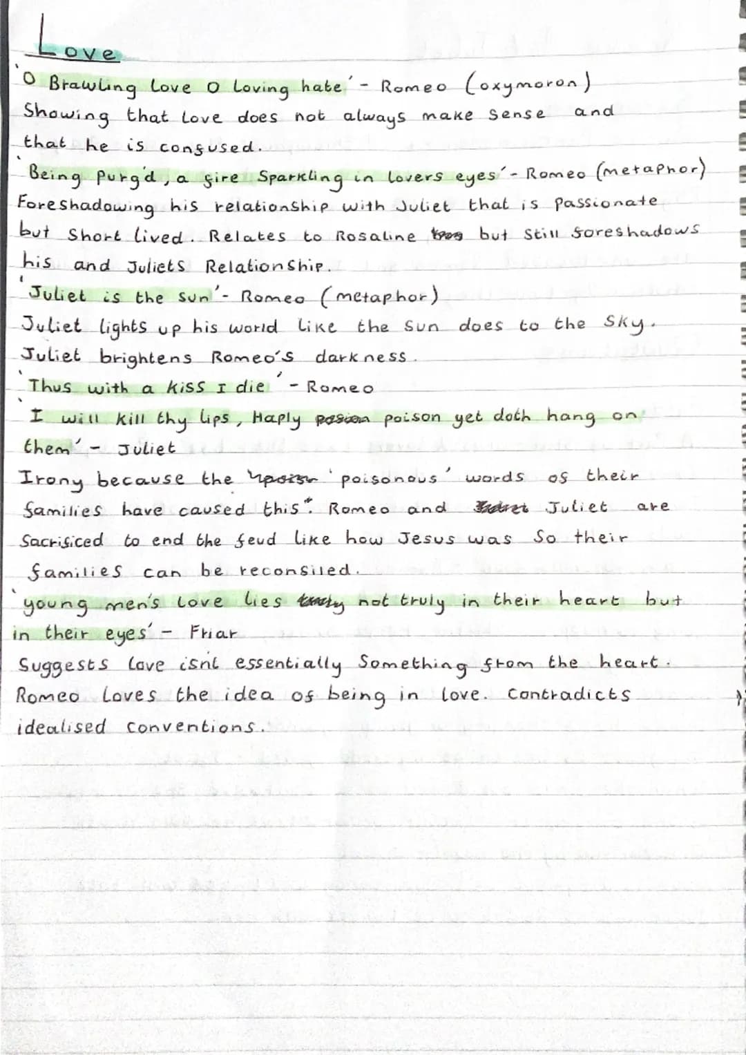 1
3
Romeo And Juliet
Structure
Iambic Pentameter - used throughout the whole play,
Creates Suspense, excitement throughout the play.
Rhyming