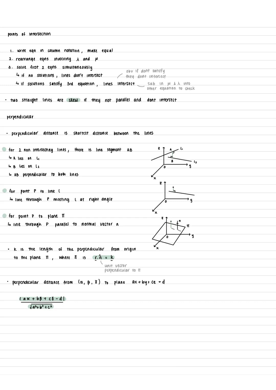 C Ch9 Vectors
• a
a
0
=
Vi
A
cartesian form:
bf
r = a +x
0
a.
bi
(A). A
b =
D
I can use any point
on line as initial point,
Ab
#
egn of plan