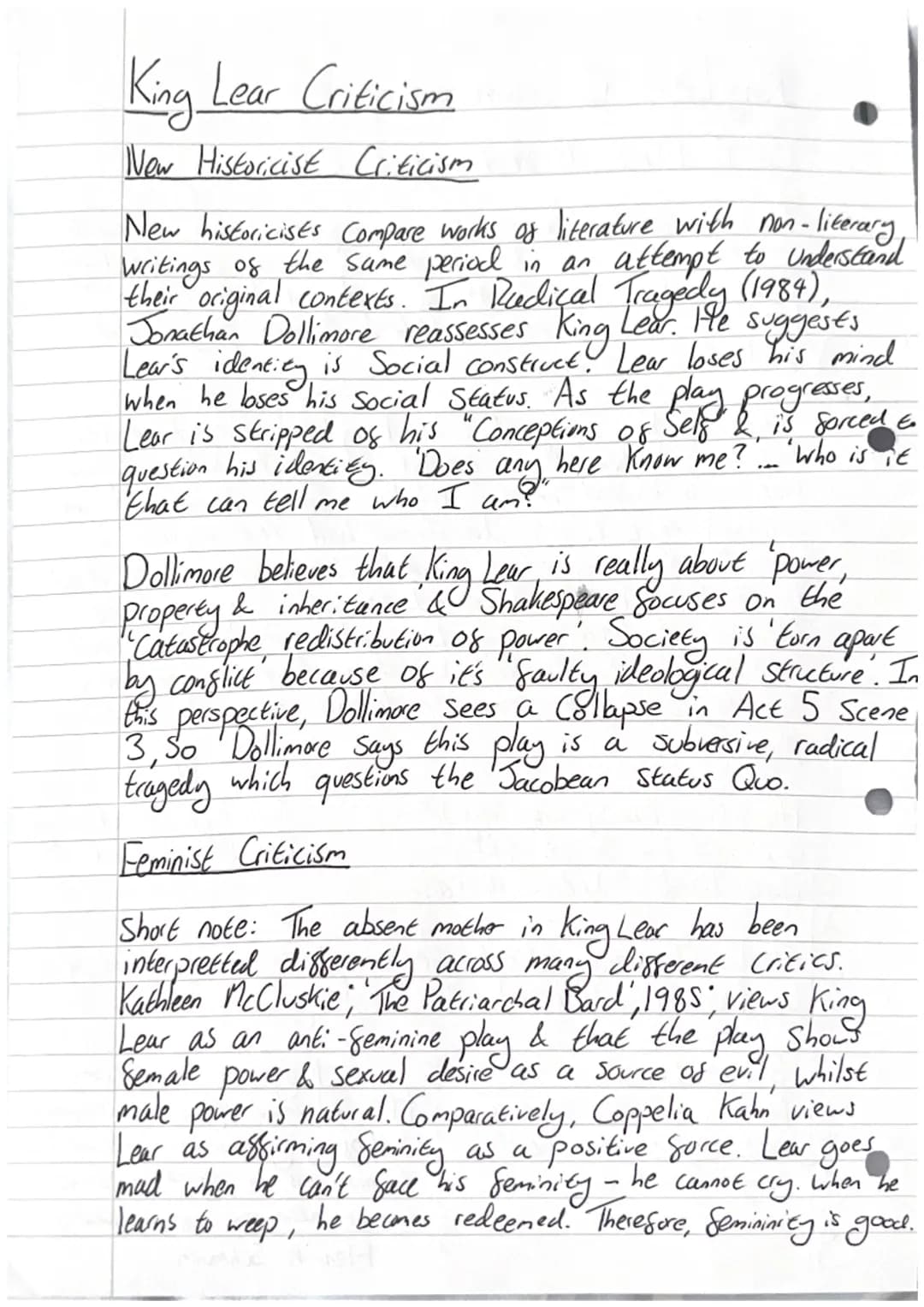 King Lear Context
The Folio VS The Quarto
Original sheet
Quarto.
Folio
Octavo
In Shakespeare's time, books were in
all Shapes & Sizes, but t