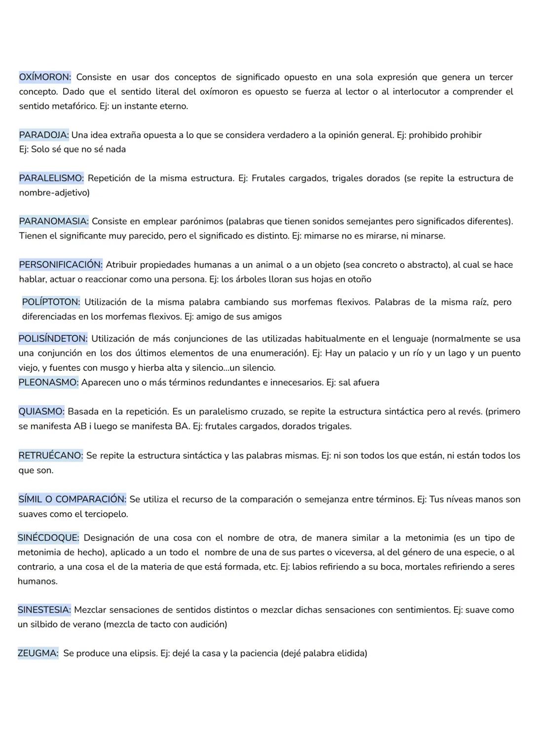 # FIGURAS RETÓRICAS

ALITERACIÓN: Repetición de sonidos en un verso o un enunciado con fines expresivos. Tiene como característica la
repeti