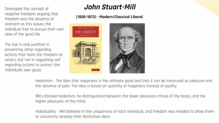 Humans are naturally free and
independent, not under the
authority of another body or
person.
He imagined humans in a state
of nature, they 