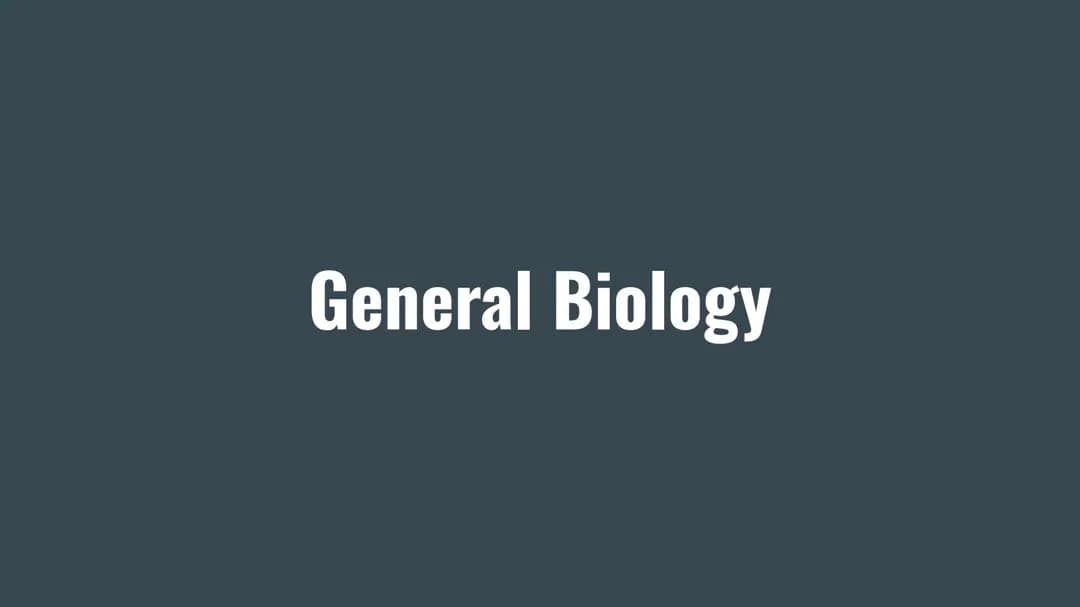 General Biology 