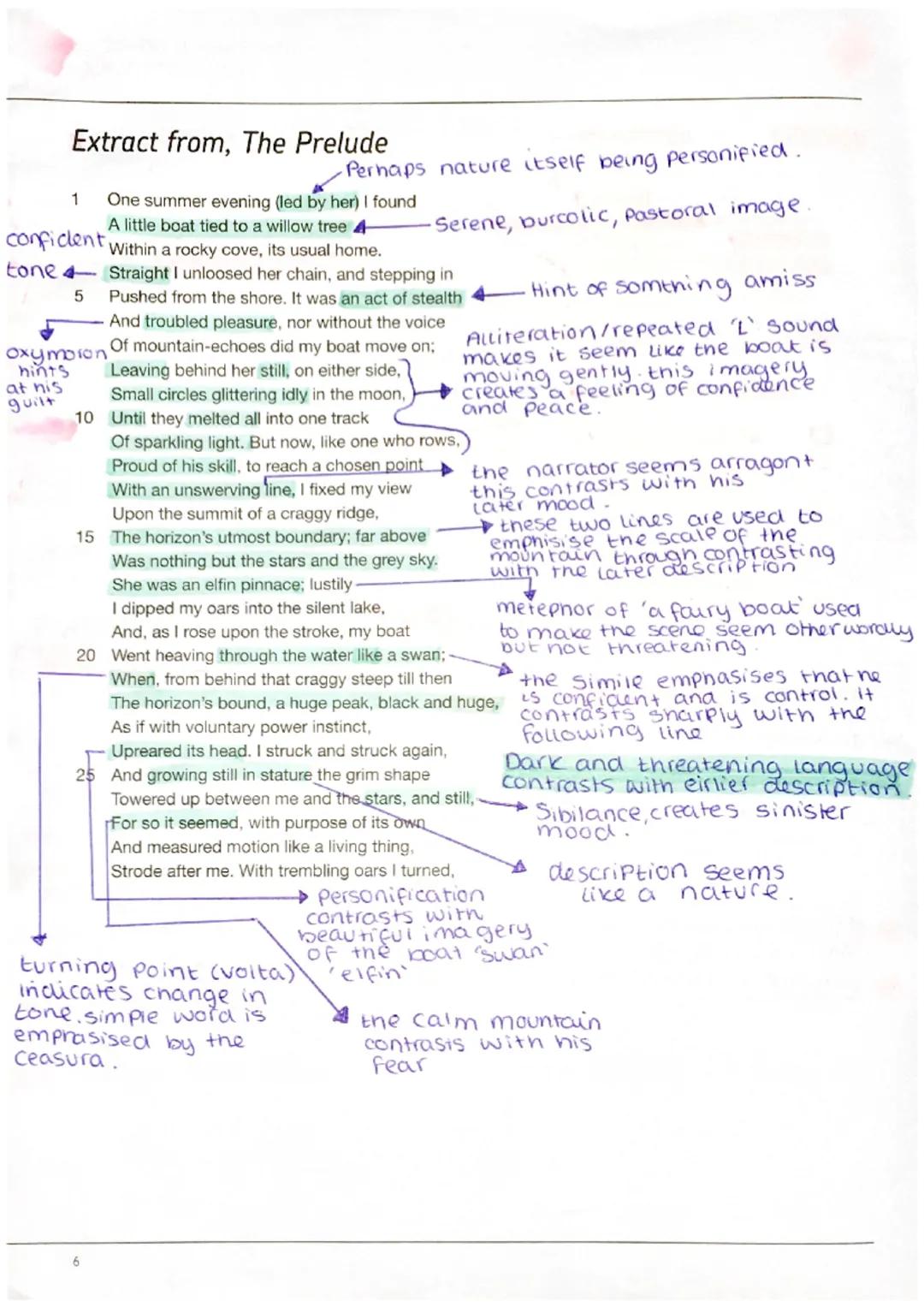 Extract from, The Prelude

1 Perhaps nature itself being personified.
One summer evening (led by her) I found
A little boat tied to a willow