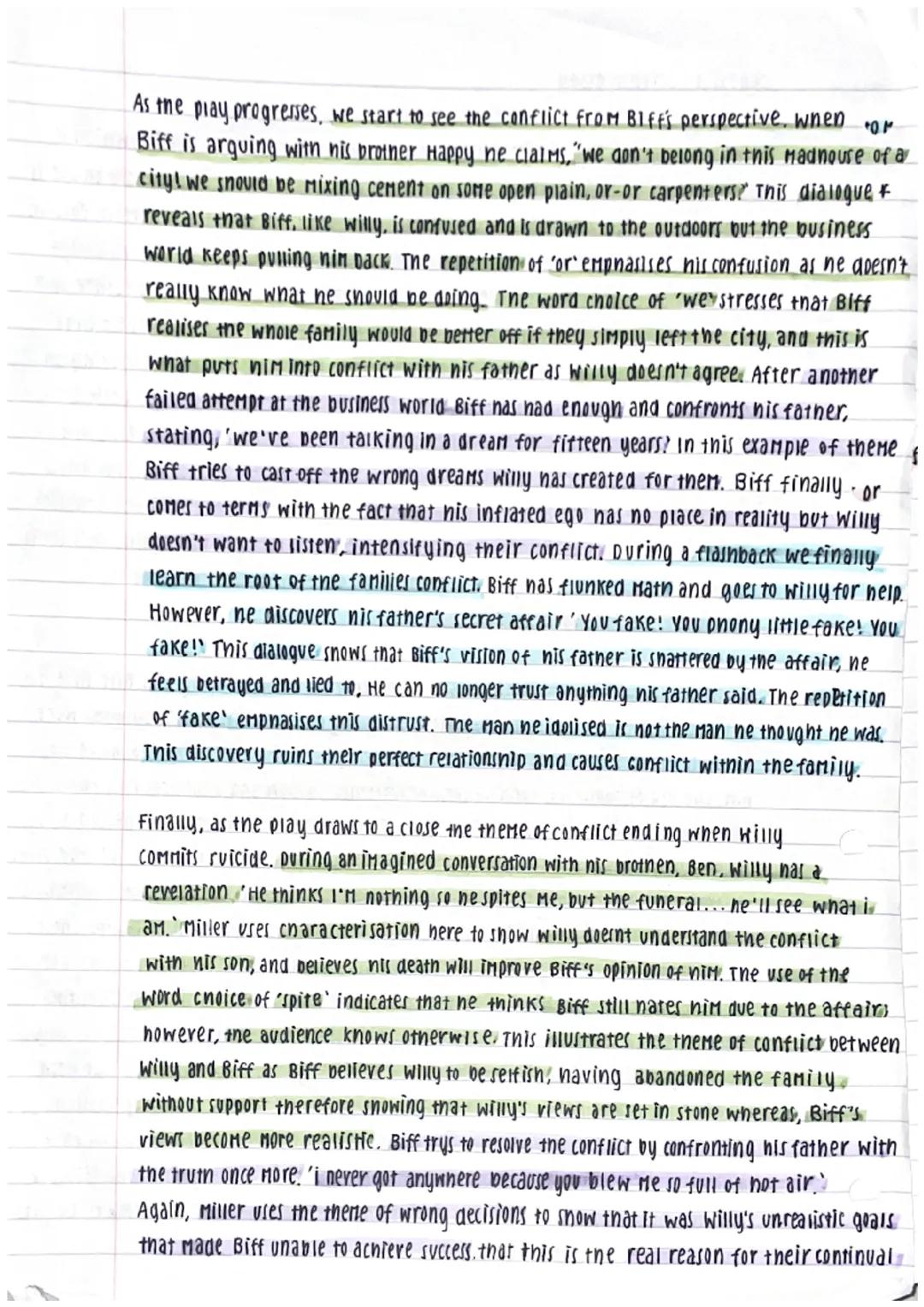 # conflict-critical essay

'Death of a salesman' by Arthur Miller is a play which expresses a conflict which is
tearing apart a loving famil