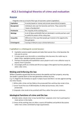 Know AC2.3 Sociological theories in explaining crime - Marxism and Interactionism  thumbnail