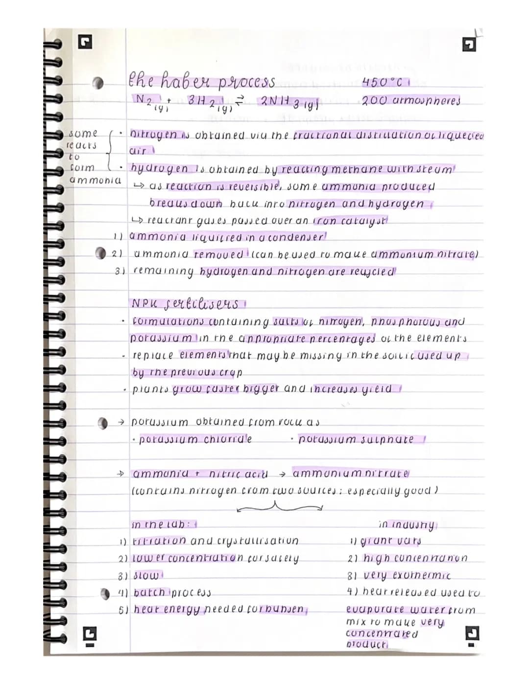 AQA GCSE Chemistry: Haber Process and NPK Fertiliser 