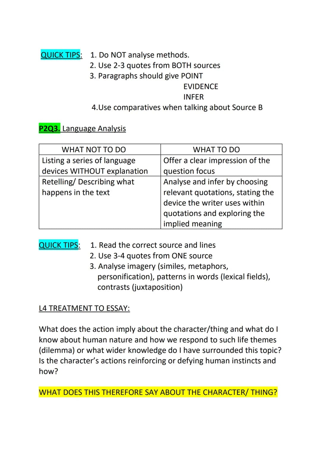 ENGLISH LANGUAGE PAPER 2 NOTES ON ANSWERING
QUESTIONS AND THE FORMULA TO A GRADE NINE:
THIS EXAM IS 1HR 45 MINUTES AND CONSISTS OF 80 MARKS 
