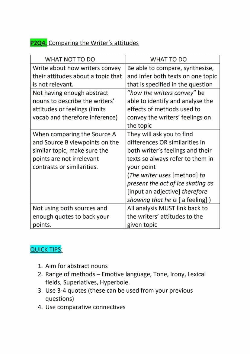 ENGLISH LANGUAGE PAPER 2 NOTES ON ANSWERING
QUESTIONS AND THE FORMULA TO A GRADE NINE:
THIS EXAM IS 1HR 45 MINUTES AND CONSISTS OF 80 MARKS 