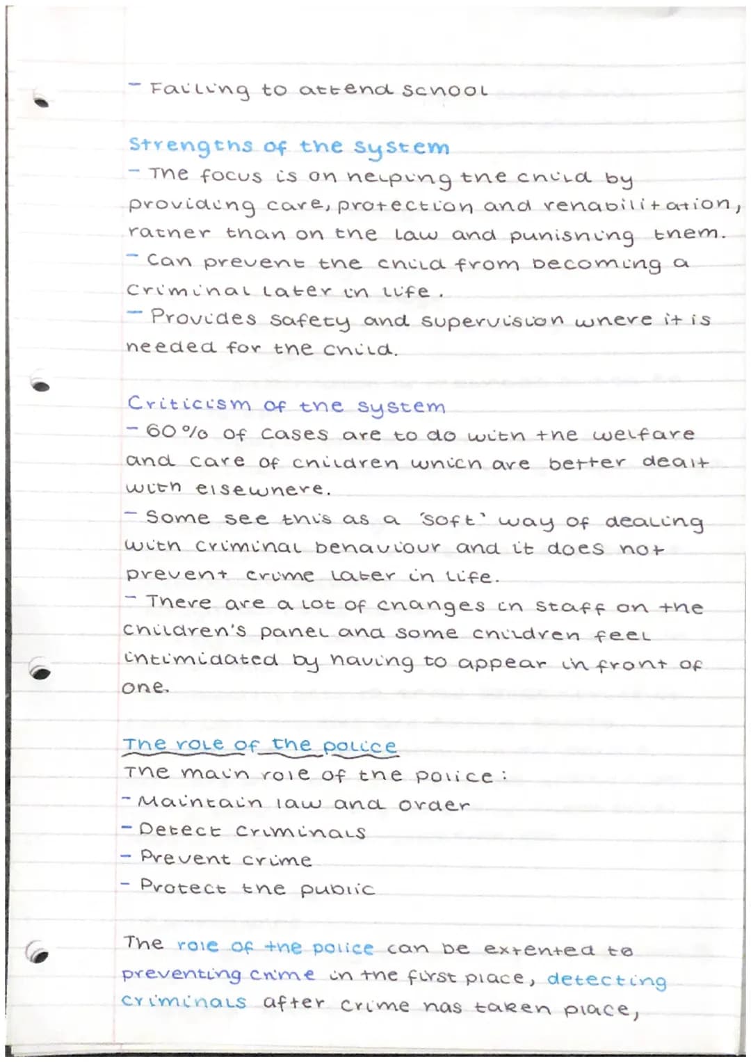 Crime and the law.
Causes of crime
Social/Environmental factors - Upbring and
Surroundings may contribute to criminal
activity.
- Drugs and 