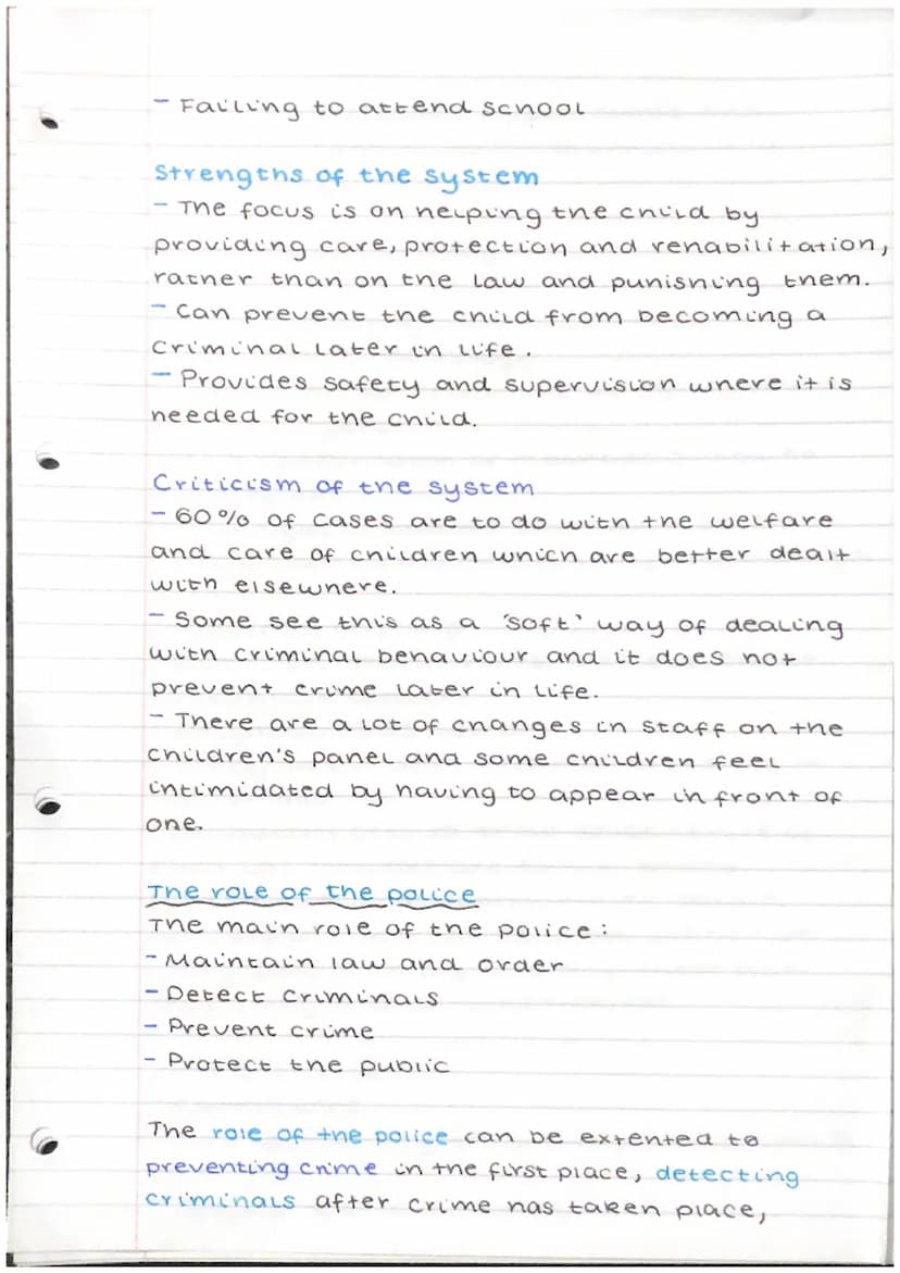 Crime and the law.
Causes of crime
Social/Environmental factors - Upbring and
Surroundings may contribute to criminal
activity.
- Drugs and 