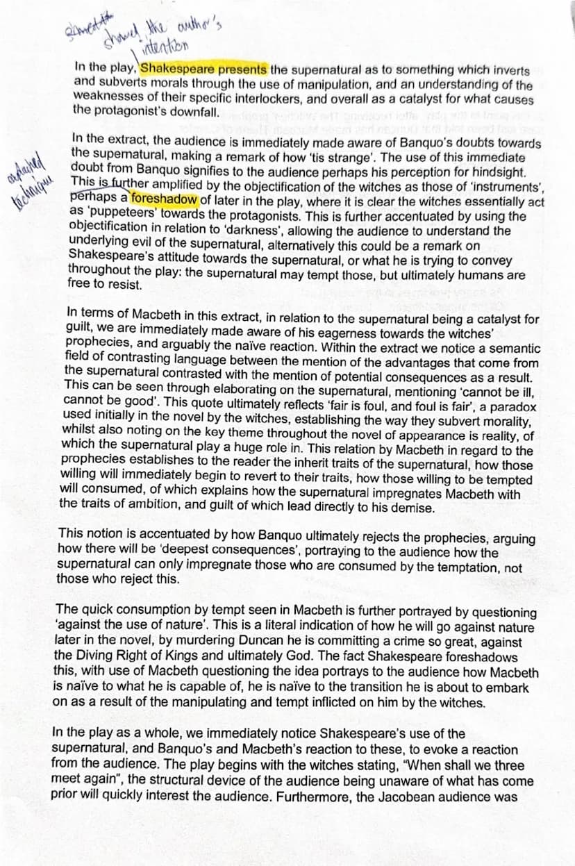 Read the following extract from Act 1 Scene 3 of Macbeth and then answer the question
that follows.
At this point in the play, after receivi