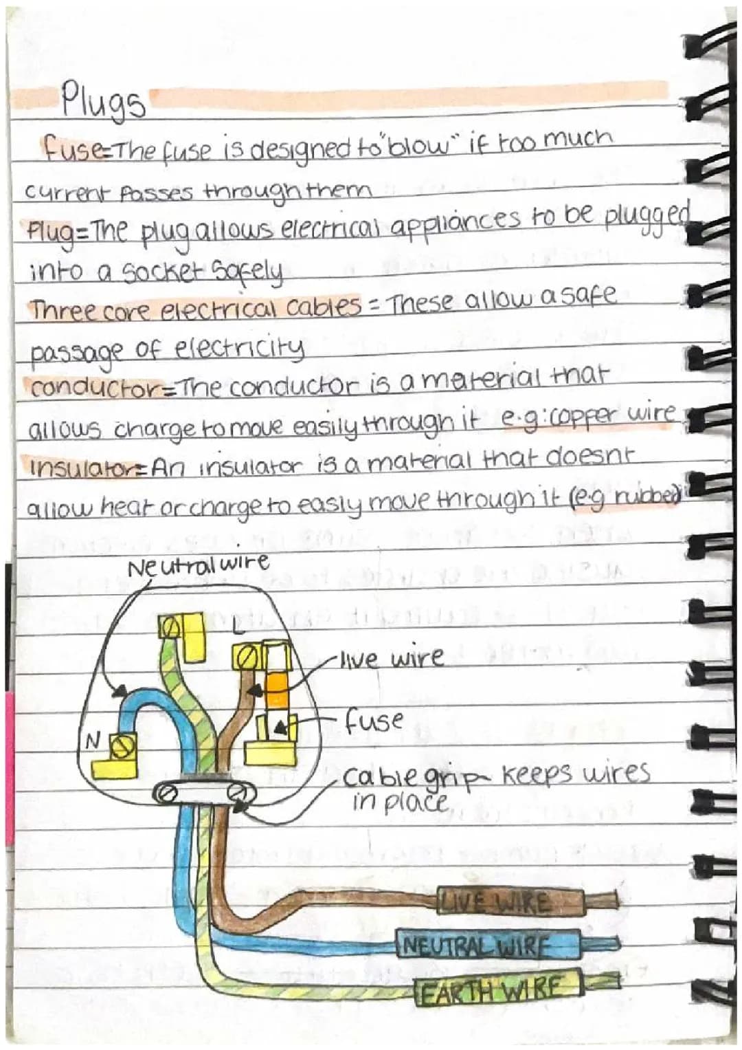 How to Safely Plug Electrical Appliances: 3 Core Cable, Fuse Sizes, and Wiring Colors Explained for Kids