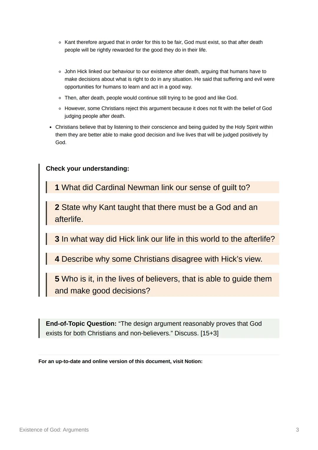 # Existence of God: Arguments

## The Design Argument

Some philosophers argue that the observation of the natural world reveals an order an