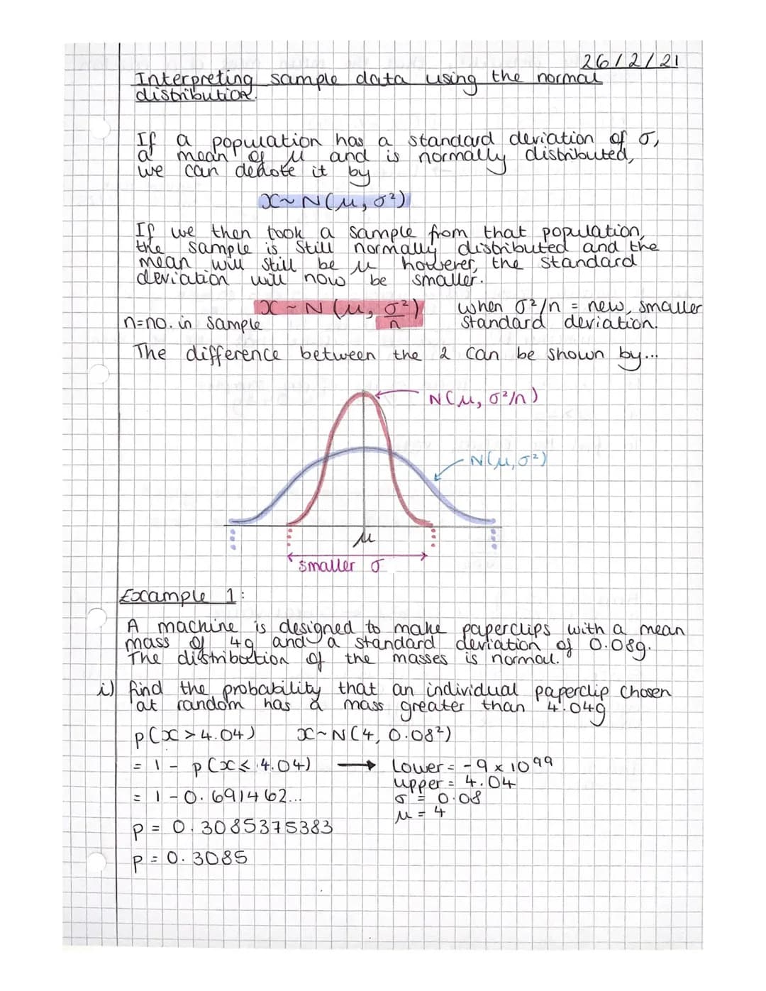 Normal Distributions:
The
which
O
μ-30 μ-20 μ-0
-3
Standard deviation away from mean
means
mean
1
u
-2 -1 O 1
value
given by
getting a value