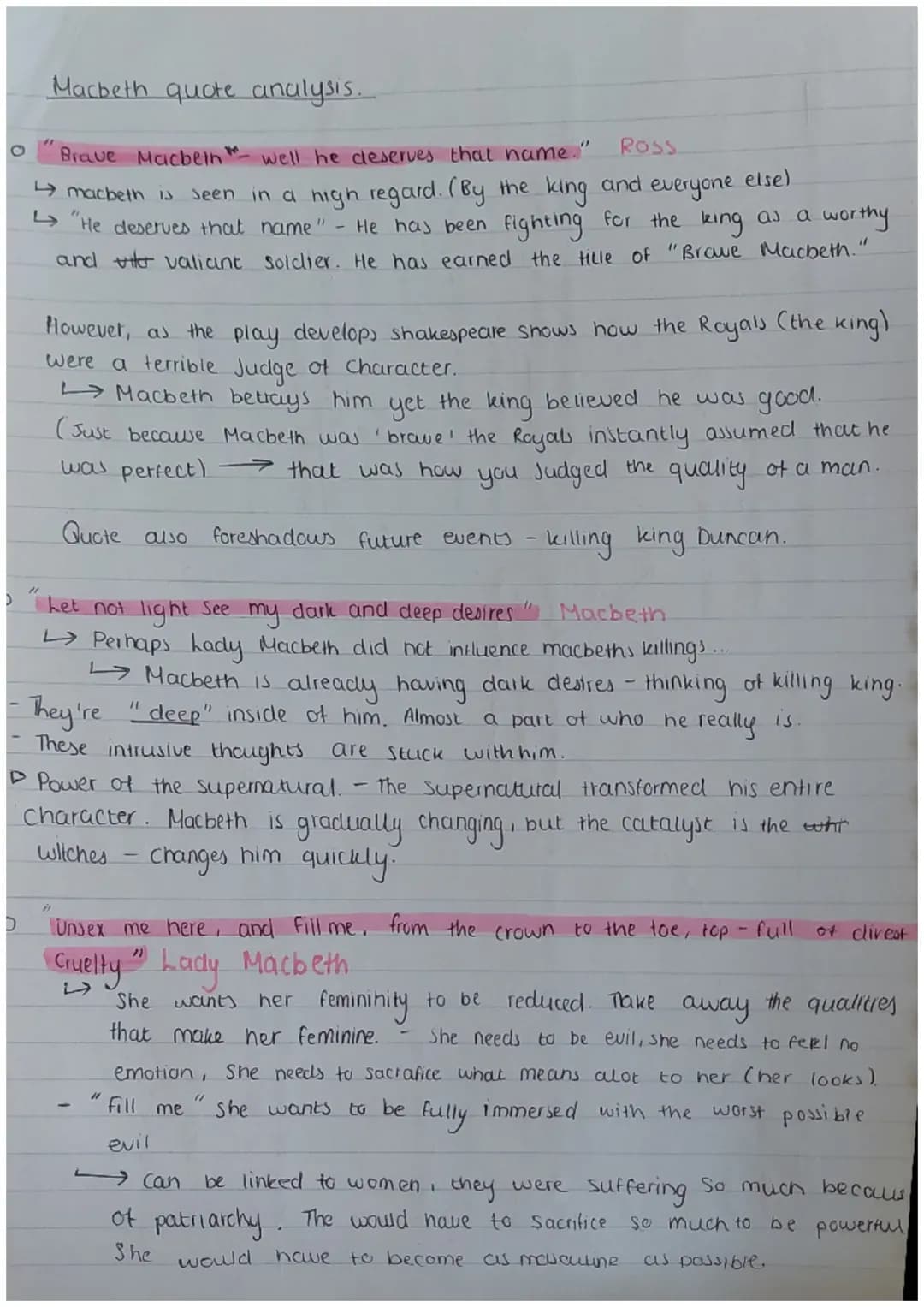 Macbeth Key Quotes and Analysis PDF for GCSE