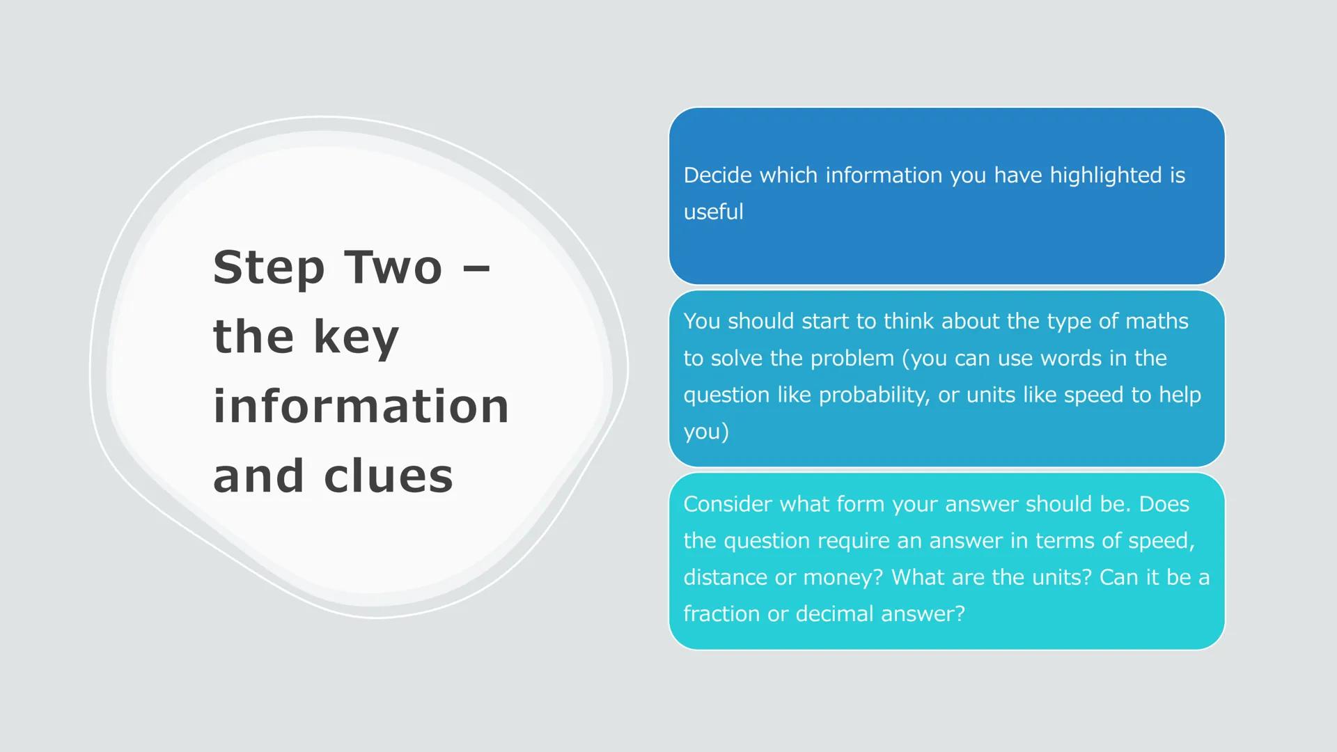 Problem Solving
Introduction Mathematical
Problems
Mathematical problems are worded
problems, which often give a scenario.
They use maths th
