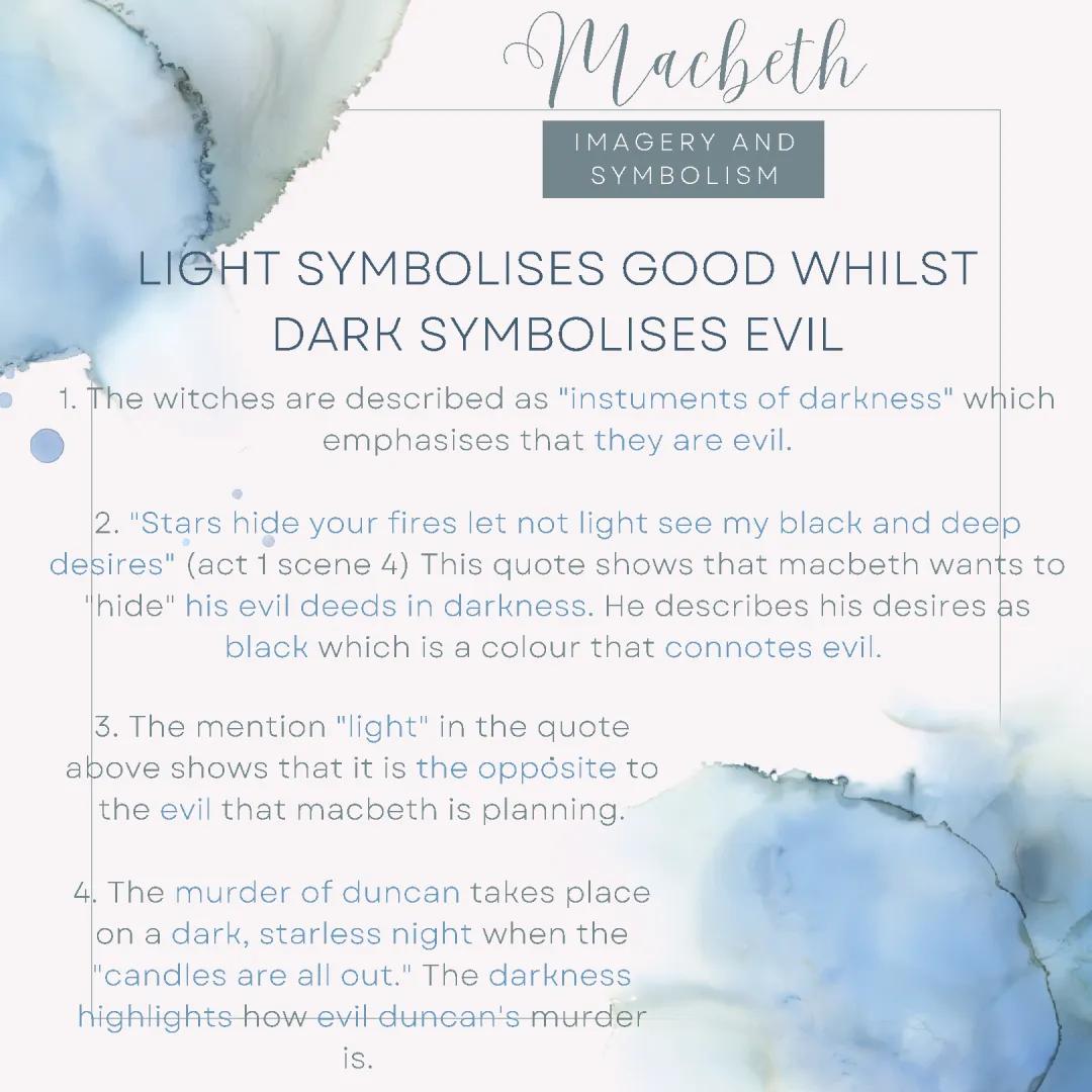 Macbeth - Imagery and Symbolism