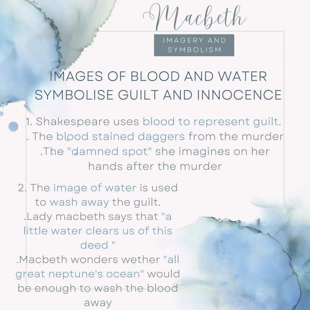 Macheth
IMAGERY AND
SYMBOLISM
LIGHT SYMBOLISES GOOD WHILST
DARK SYMBOLISES EVIL
1. The witches are described as "instuments of darkness" whi