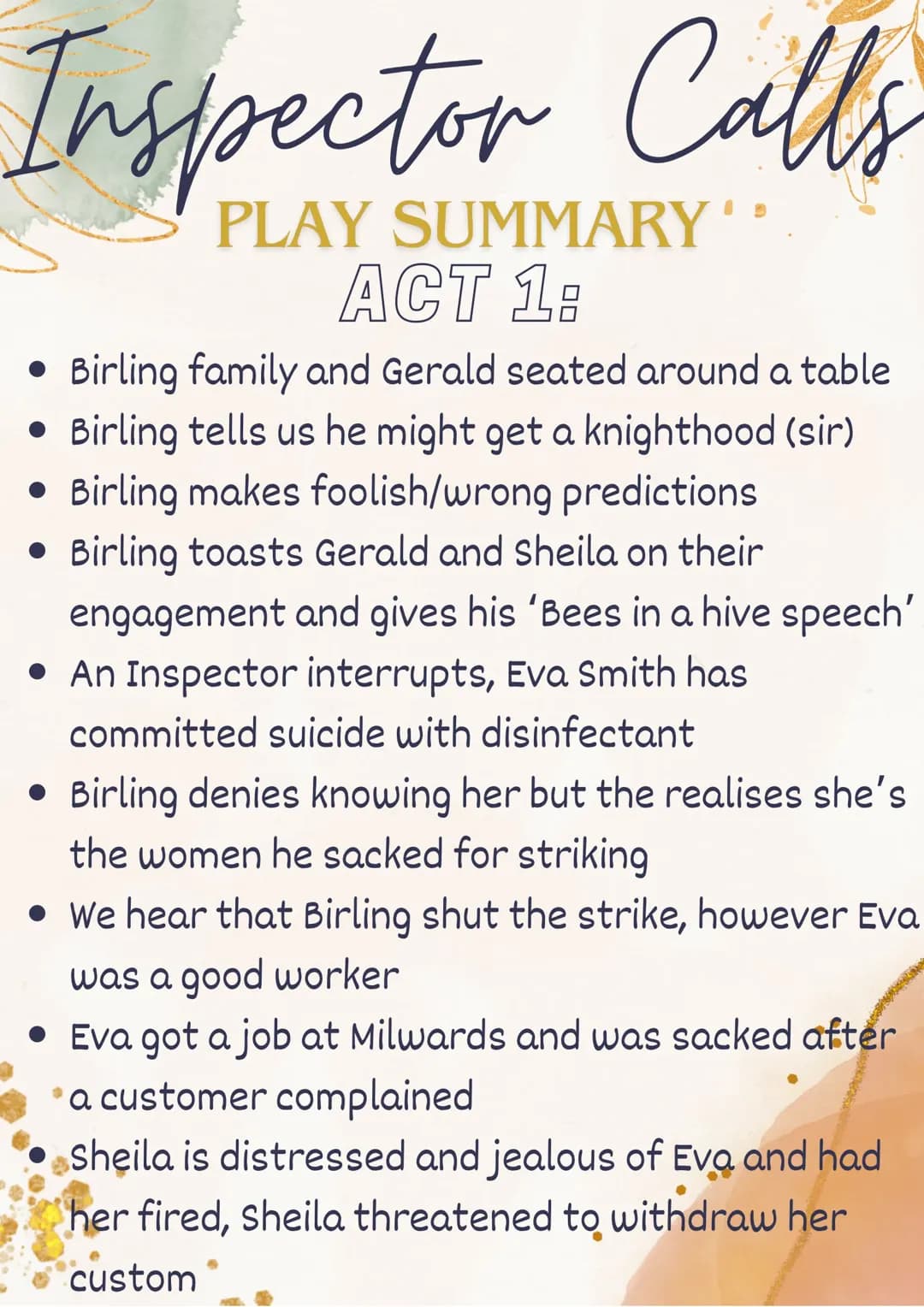 Inspector Calls: Summary