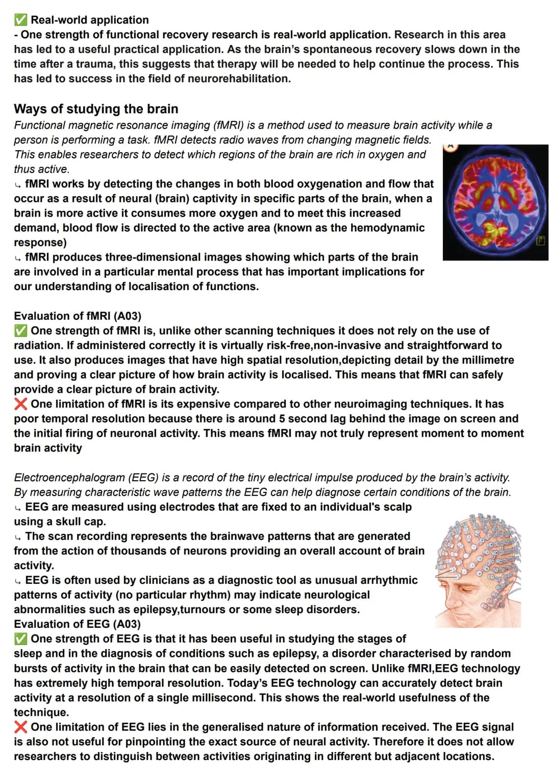 Biopsychology - Localisation of Function in the Brain
localisation of function is the idea that certain functions (e.g languages, memory) ha