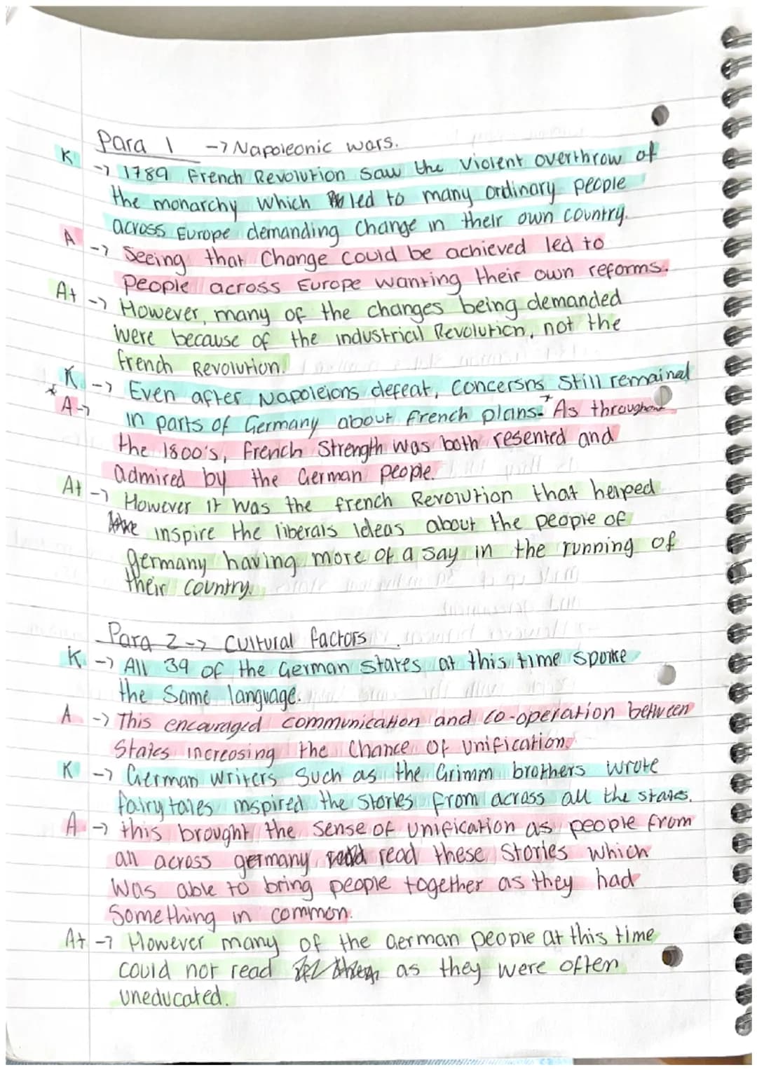 Germany essay 1:
-Reasons for growth of Nationalism:
in
0
Cultural factors
Napoleonic Wars
Economic factors
Military Weakness
Role of the li