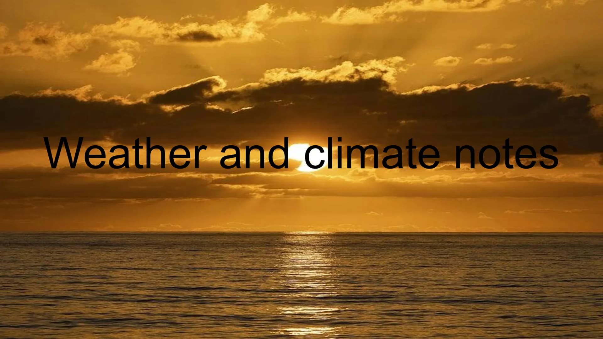 Weather and climate notes Sun heats earth unevenly. Difference in temp causes difference in pressure
Wind blows area of High pressure to Are