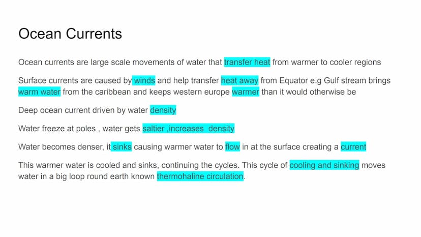 Weather and climate notes Sun heats earth unevenly. Difference in temp causes difference in pressure
Wind blows area of High pressure to Are